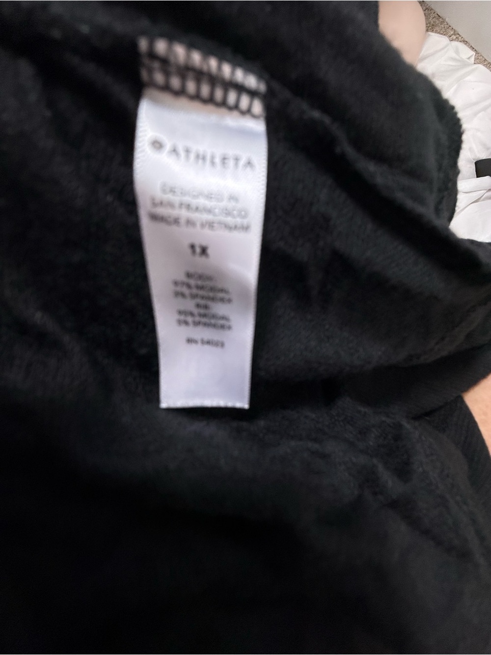 Athleta Black Open-Front Draped Cardigan size 1X - Picture 8 of 8